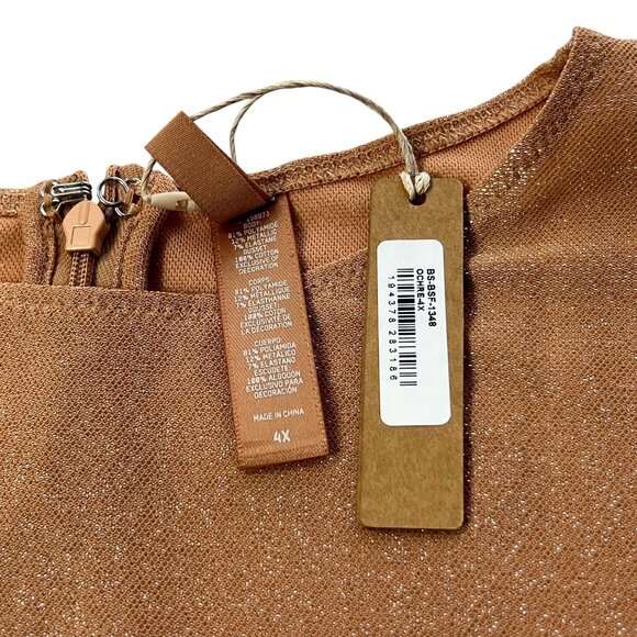 SKIMS Shimmer Catsuit Ochre 4X - Picture 10 of 13